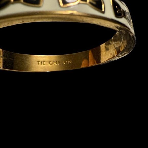 kate spade New York bracelet bow hinged bangle bracelet. Tie one on. - Picture 3 of 5